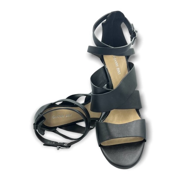 Gianni Bini Leather Criss Cross Ankle Strap Strappy High Heel Sandal 10 - Picture 2 of 8